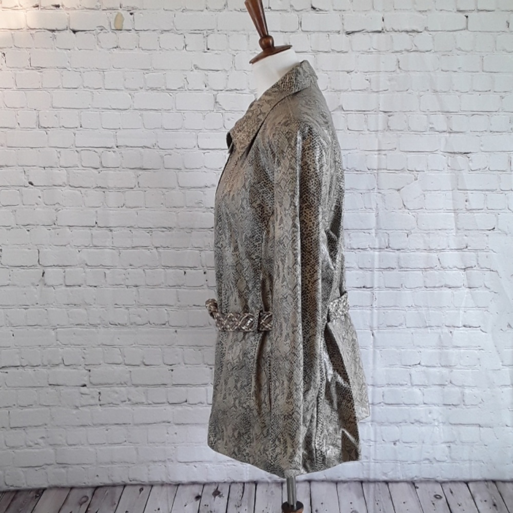 Venezia 18 Texture Python Snake 90s Jacket Pvc New - image 3